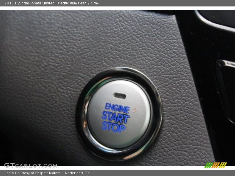 Pacific Blue Pearl / Gray 2013 Hyundai Sonata Limited