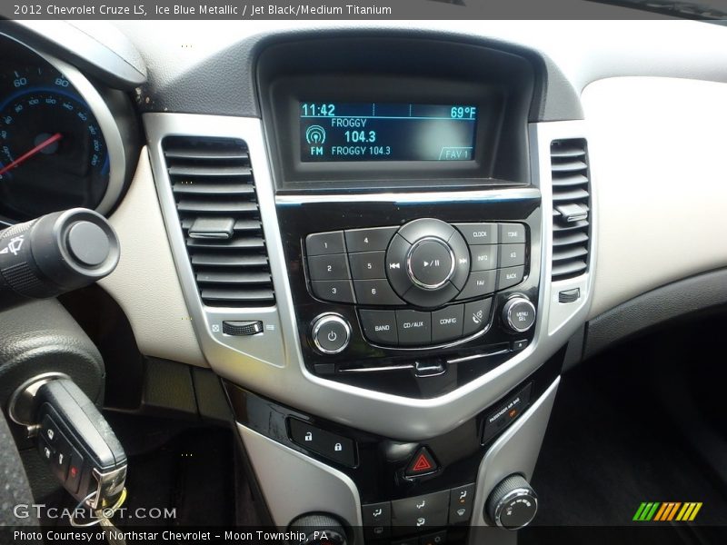 Ice Blue Metallic / Jet Black/Medium Titanium 2012 Chevrolet Cruze LS