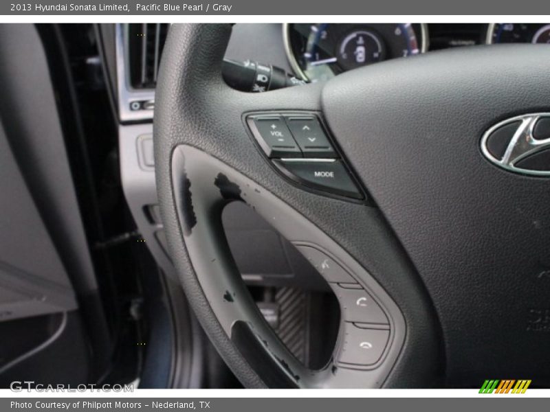 Pacific Blue Pearl / Gray 2013 Hyundai Sonata Limited