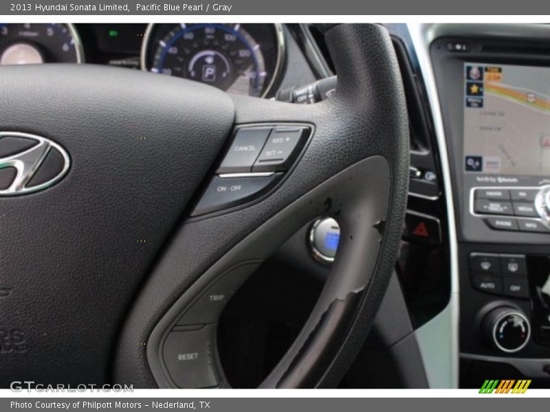 Pacific Blue Pearl / Gray 2013 Hyundai Sonata Limited