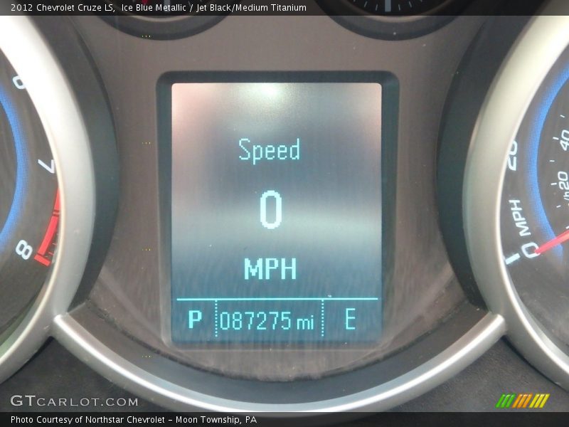 Ice Blue Metallic / Jet Black/Medium Titanium 2012 Chevrolet Cruze LS