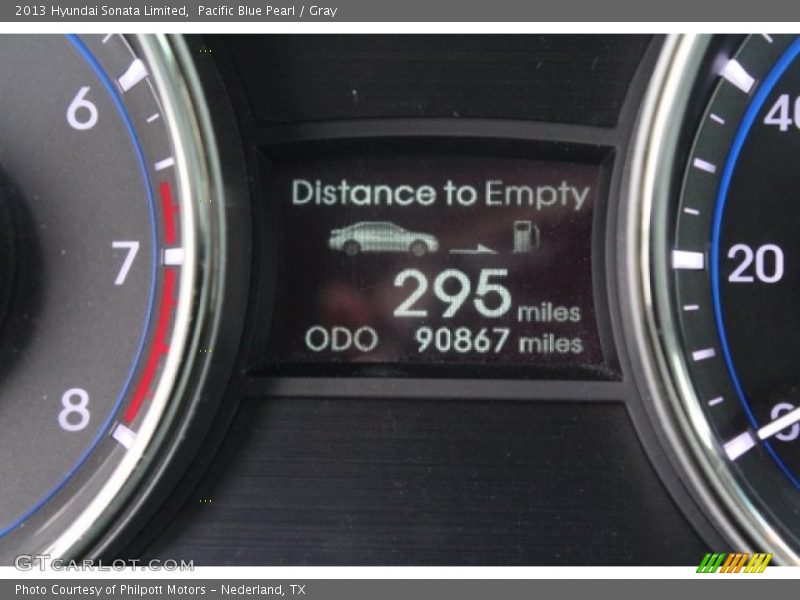 Pacific Blue Pearl / Gray 2013 Hyundai Sonata Limited