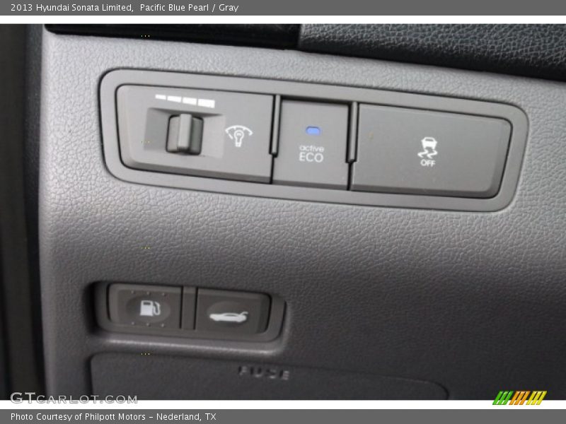 Pacific Blue Pearl / Gray 2013 Hyundai Sonata Limited