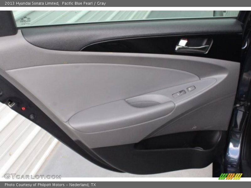 Pacific Blue Pearl / Gray 2013 Hyundai Sonata Limited