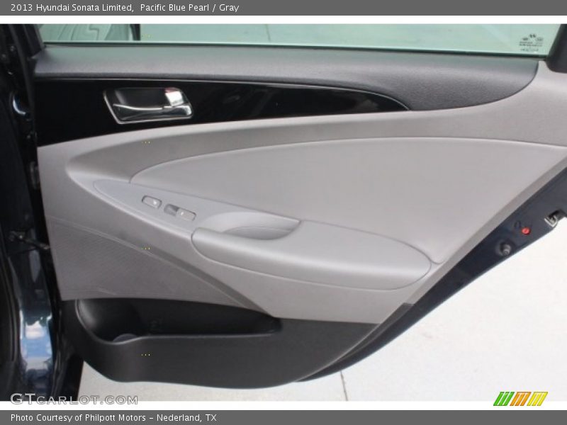 Pacific Blue Pearl / Gray 2013 Hyundai Sonata Limited