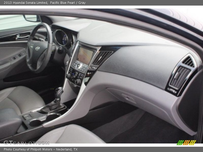 Pacific Blue Pearl / Gray 2013 Hyundai Sonata Limited