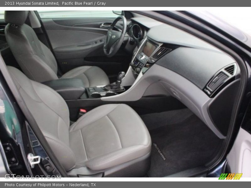 Pacific Blue Pearl / Gray 2013 Hyundai Sonata Limited