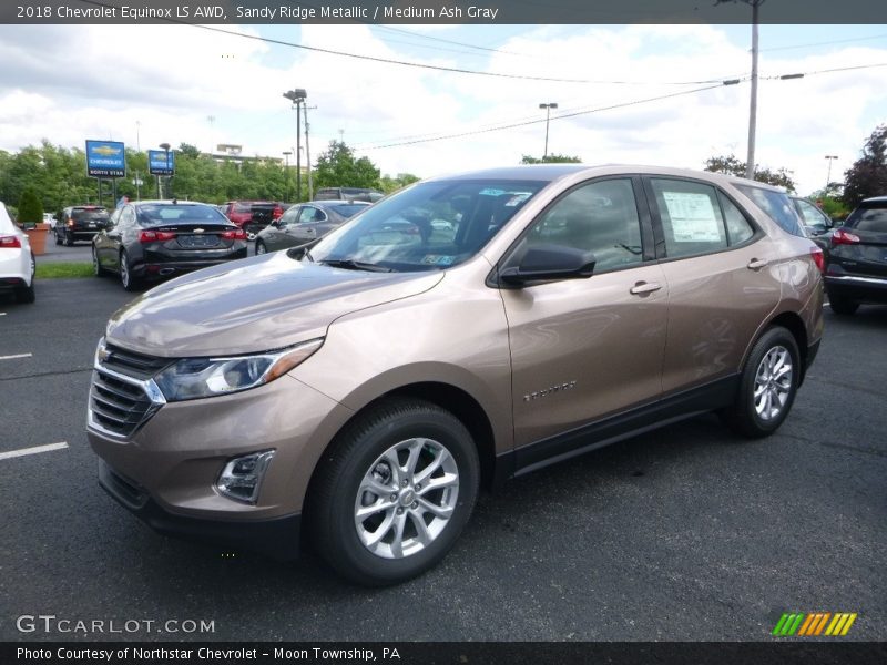 Sandy Ridge Metallic / Medium Ash Gray 2018 Chevrolet Equinox LS AWD