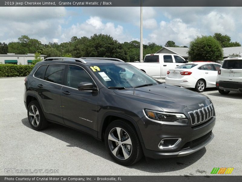 Granite Crystal Metallic / Black 2019 Jeep Cherokee Limited