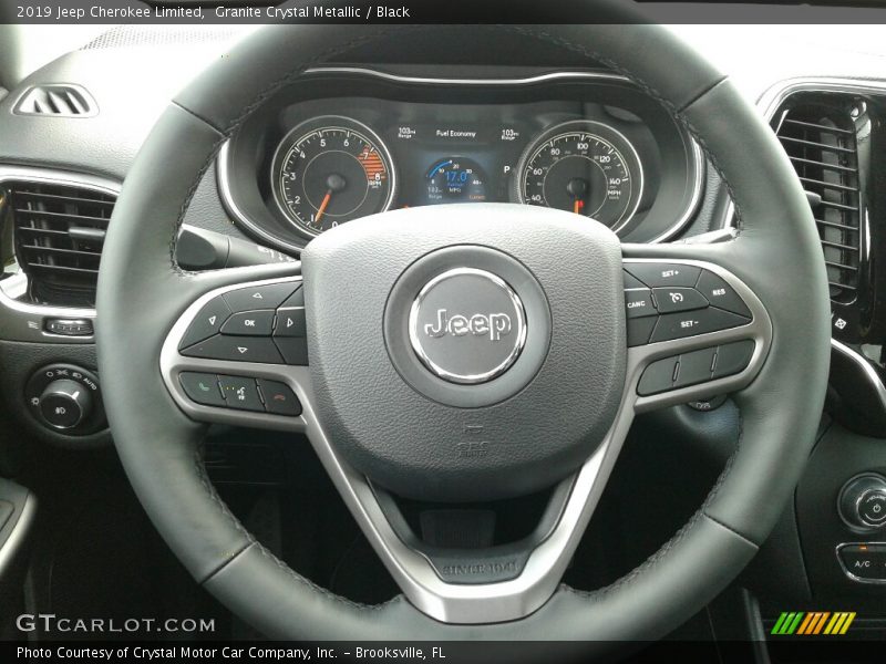 Granite Crystal Metallic / Black 2019 Jeep Cherokee Limited