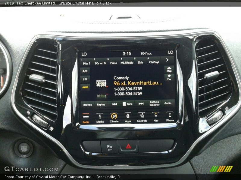 Granite Crystal Metallic / Black 2019 Jeep Cherokee Limited