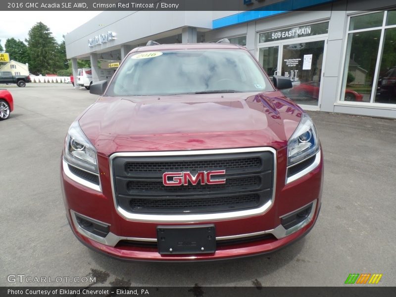 Crimson Red Tintcoat / Ebony 2016 GMC Acadia SLE AWD