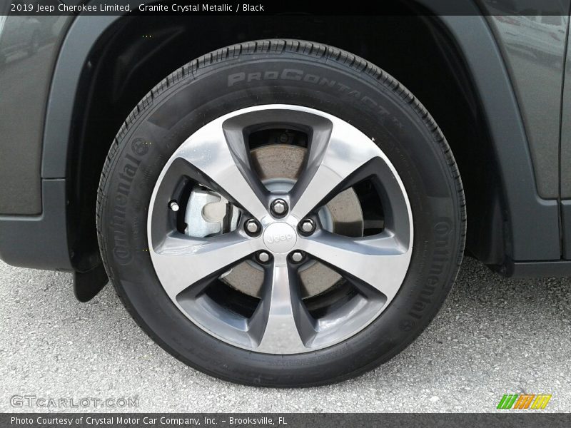 Granite Crystal Metallic / Black 2019 Jeep Cherokee Limited