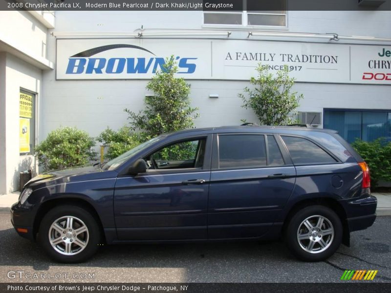 Modern Blue Pearlcoat / Dark Khaki/Light Graystone 2008 Chrysler Pacifica LX