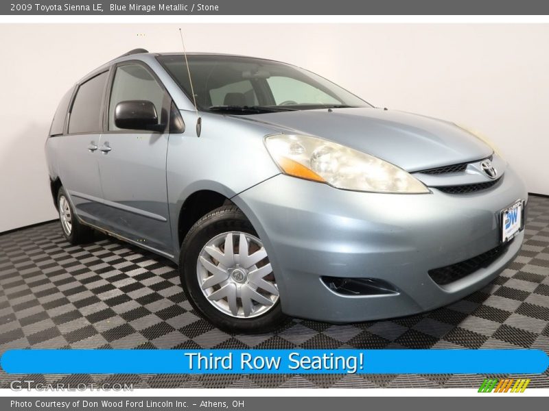 Blue Mirage Metallic / Stone 2009 Toyota Sienna LE