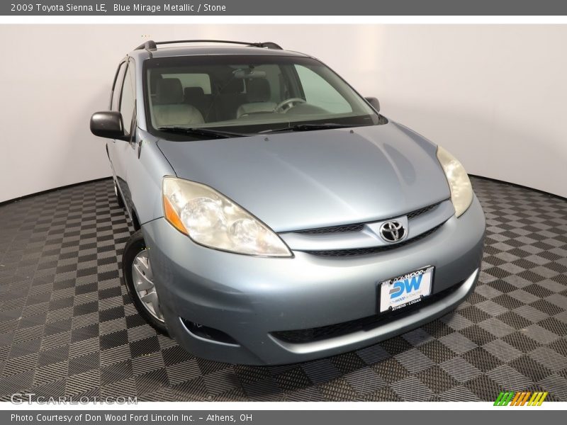 Blue Mirage Metallic / Stone 2009 Toyota Sienna LE