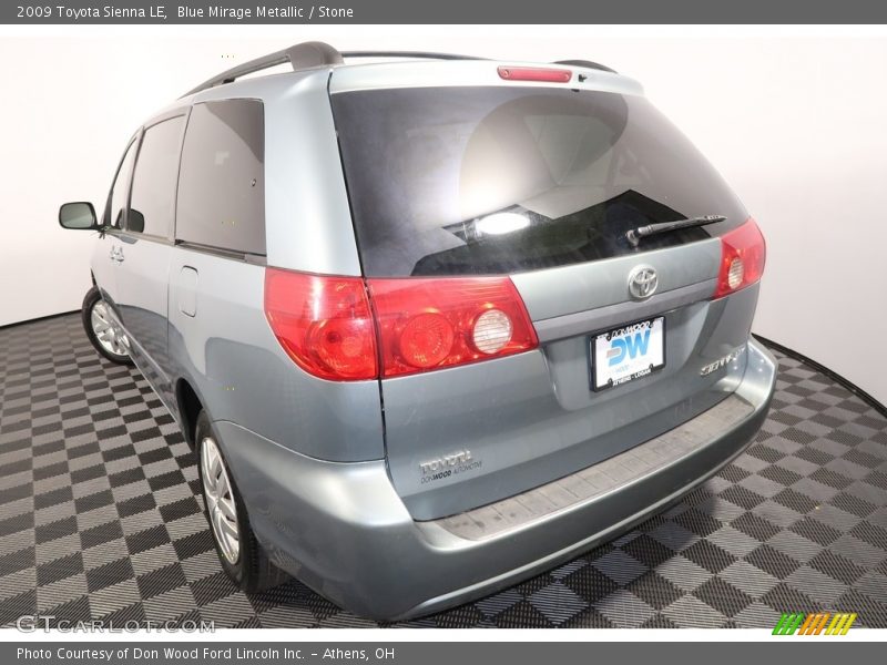 Blue Mirage Metallic / Stone 2009 Toyota Sienna LE