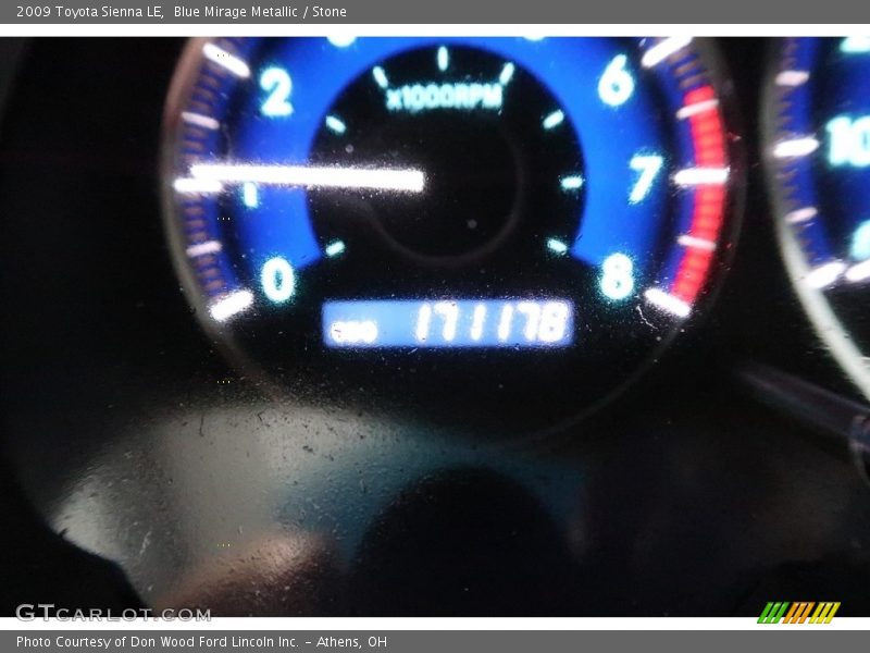 Blue Mirage Metallic / Stone 2009 Toyota Sienna LE