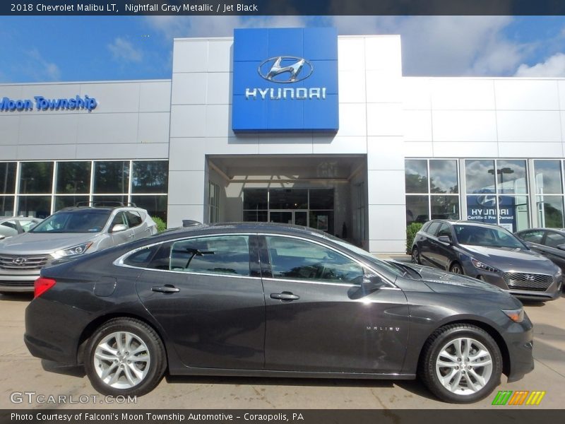 Nightfall Gray Metallic / Jet Black 2018 Chevrolet Malibu LT
