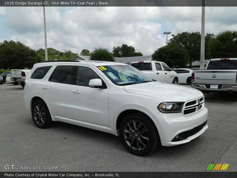 Vice White Tri-Coat Pearl / Black 2018 Dodge Durango GT
