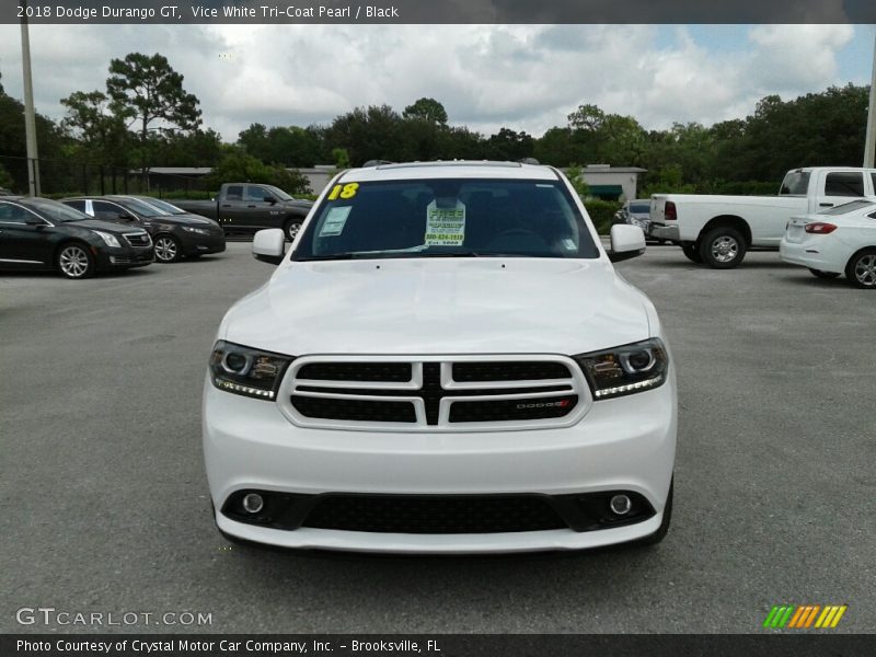 Vice White Tri-Coat Pearl / Black 2018 Dodge Durango GT