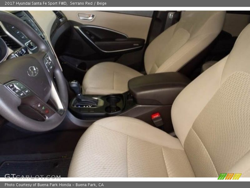 Serrano Red / Beige 2017 Hyundai Santa Fe Sport FWD