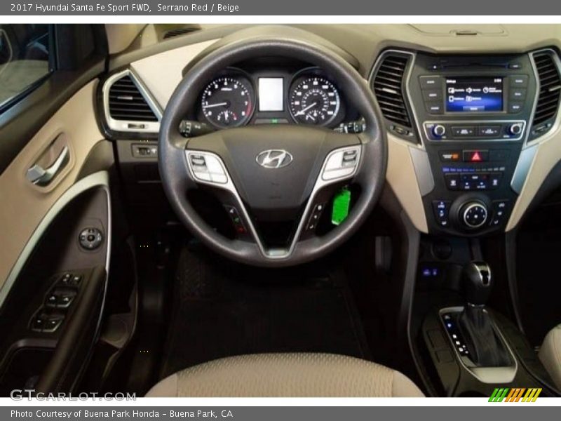 Serrano Red / Beige 2017 Hyundai Santa Fe Sport FWD