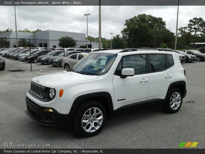 Alpine White / Black 2018 Jeep Renegade Latitude