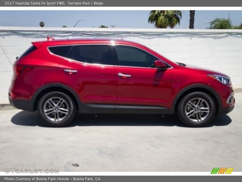 Serrano Red / Beige 2017 Hyundai Santa Fe Sport FWD