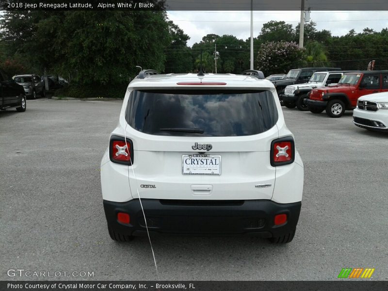 Alpine White / Black 2018 Jeep Renegade Latitude