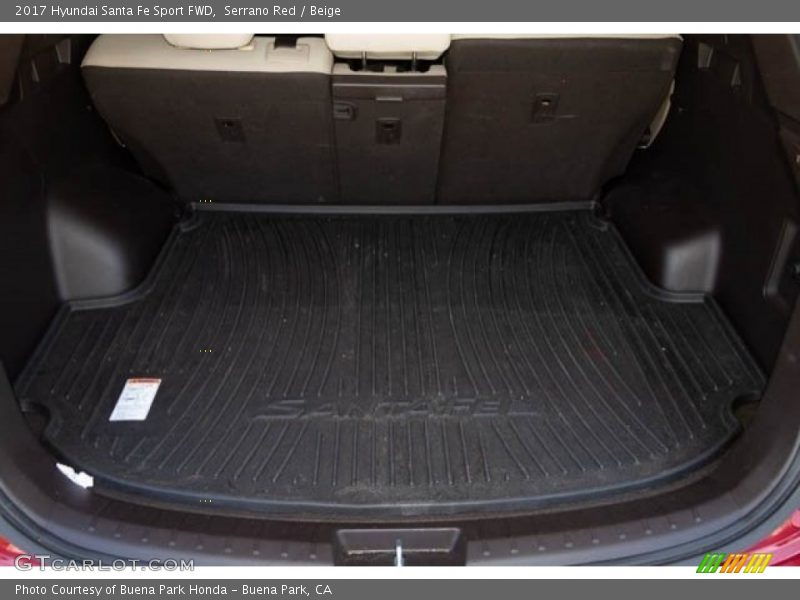 Serrano Red / Beige 2017 Hyundai Santa Fe Sport FWD