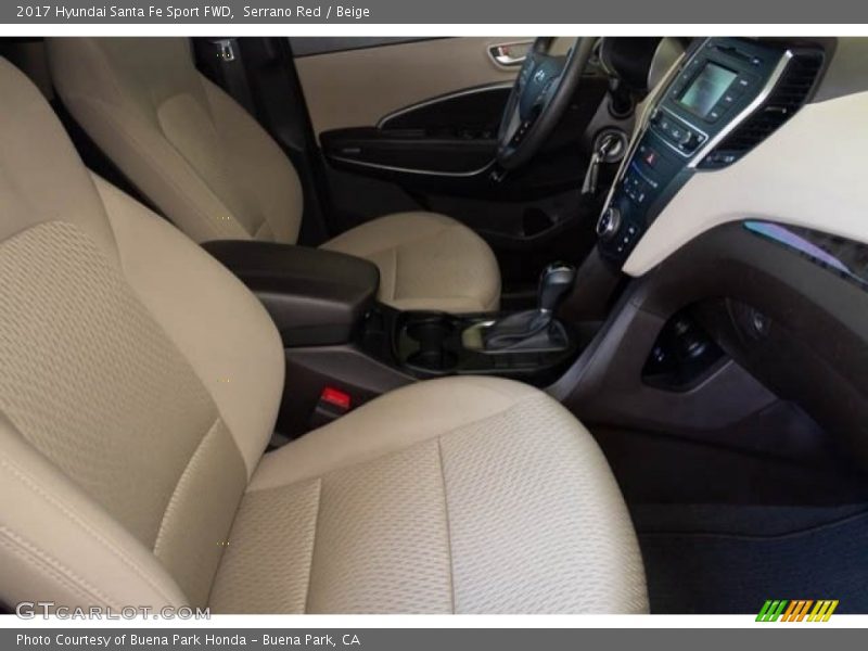 Serrano Red / Beige 2017 Hyundai Santa Fe Sport FWD
