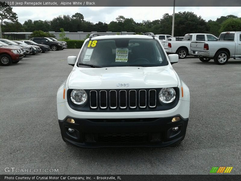 Alpine White / Black 2018 Jeep Renegade Latitude