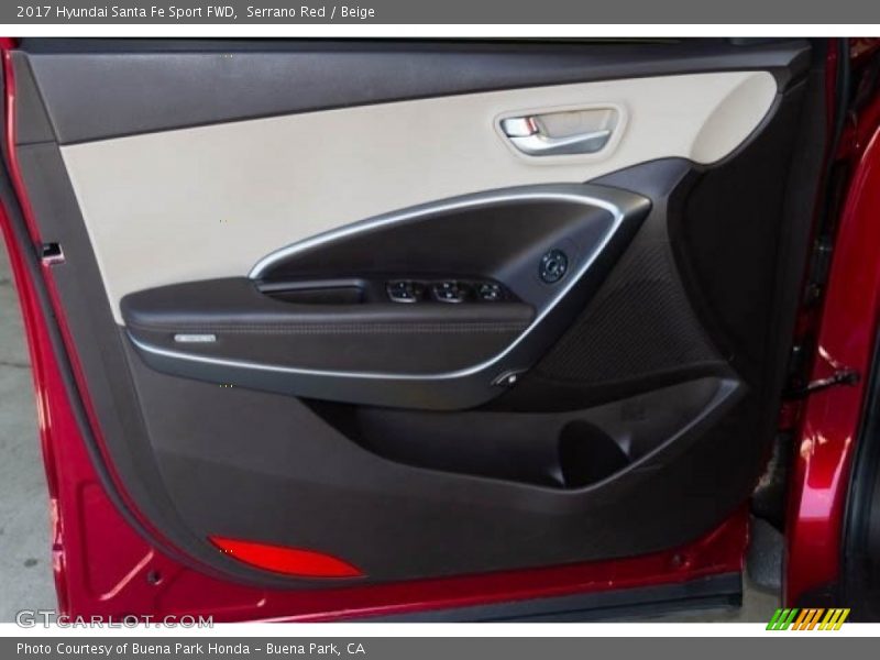 Serrano Red / Beige 2017 Hyundai Santa Fe Sport FWD