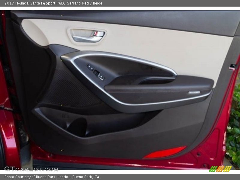 Serrano Red / Beige 2017 Hyundai Santa Fe Sport FWD