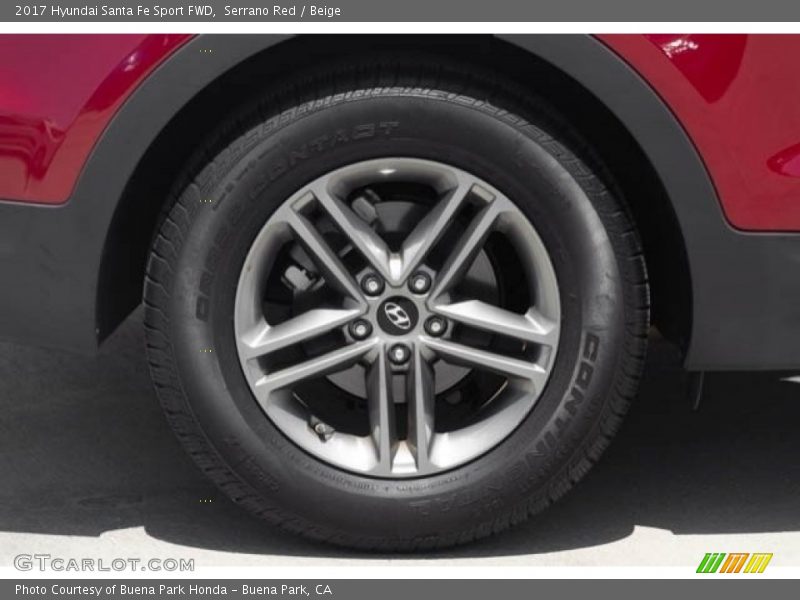 Serrano Red / Beige 2017 Hyundai Santa Fe Sport FWD