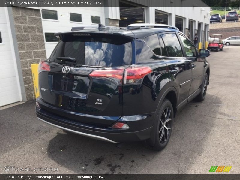 Galactic Aqua Mica / Black 2018 Toyota RAV4 SE AWD