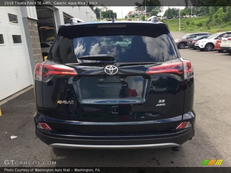 Galactic Aqua Mica / Black 2018 Toyota RAV4 SE AWD
