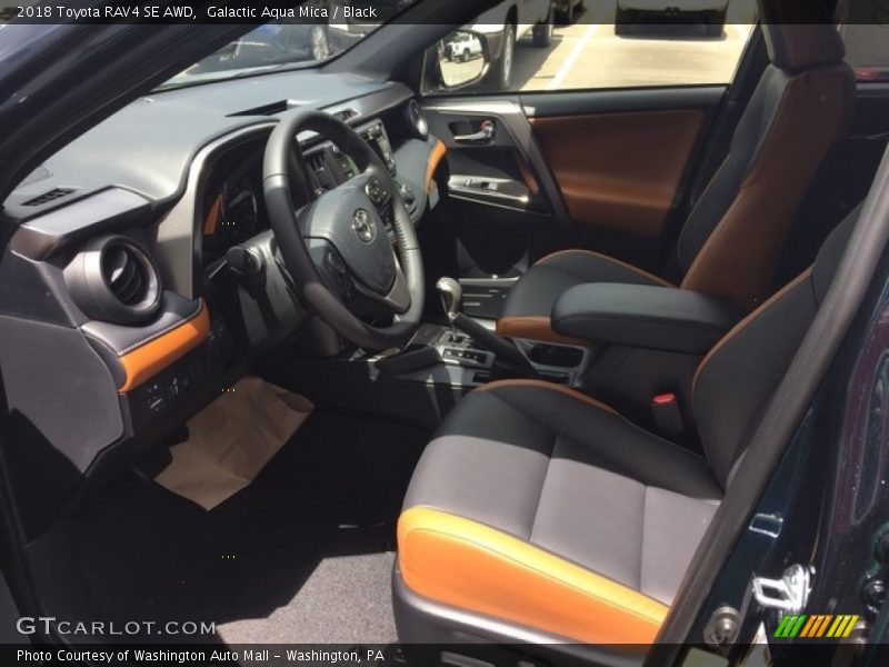 Galactic Aqua Mica / Black 2018 Toyota RAV4 SE AWD
