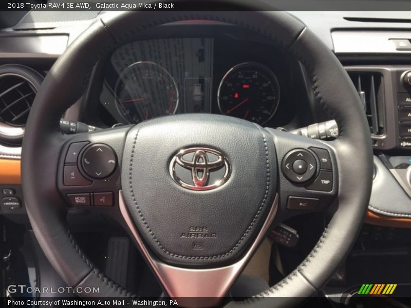 Galactic Aqua Mica / Black 2018 Toyota RAV4 SE AWD
