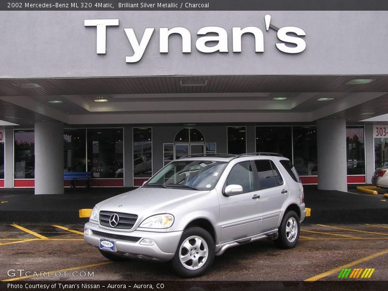 Brilliant Silver Metallic / Charcoal 2002 Mercedes-Benz ML 320 4Matic