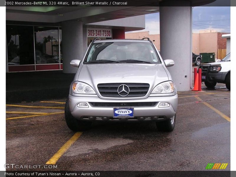 Brilliant Silver Metallic / Charcoal 2002 Mercedes-Benz ML 320 4Matic