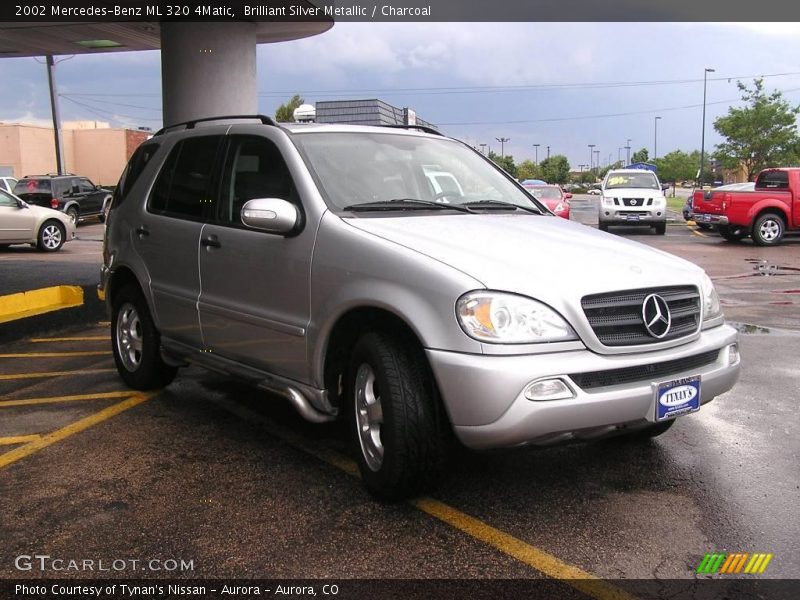 Brilliant Silver Metallic / Charcoal 2002 Mercedes-Benz ML 320 4Matic