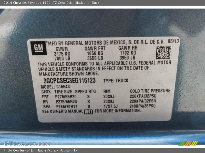 Black / Jet Black 2014 Chevrolet Silverado 1500 LTZ Crew Cab