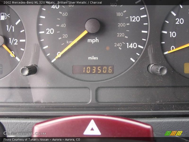 Brilliant Silver Metallic / Charcoal 2002 Mercedes-Benz ML 320 4Matic