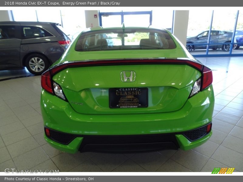 Energy Green Pearl / Black/Gray 2018 Honda Civic EX-T Coupe