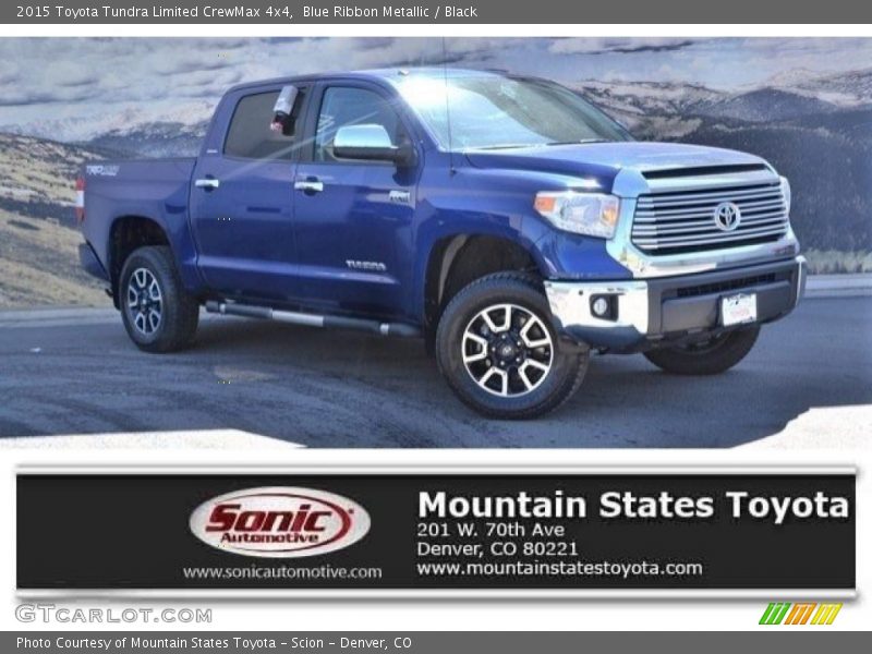 Blue Ribbon Metallic / Black 2015 Toyota Tundra Limited CrewMax 4x4