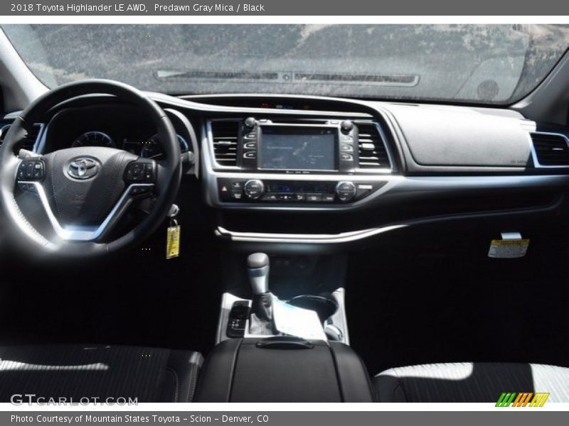 Predawn Gray Mica / Black 2018 Toyota Highlander LE AWD