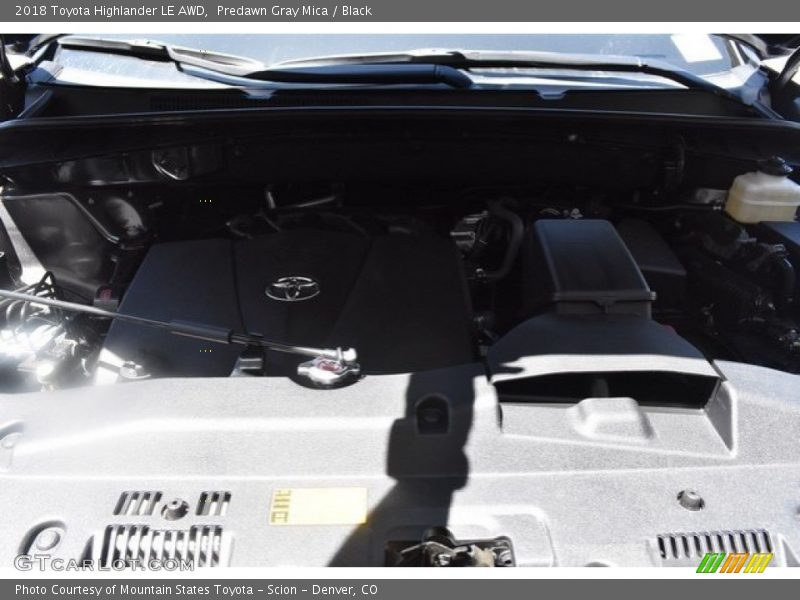 Predawn Gray Mica / Black 2018 Toyota Highlander LE AWD