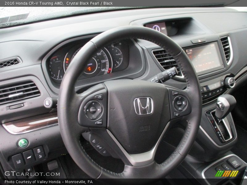 Crystal Black Pearl / Black 2016 Honda CR-V Touring AWD